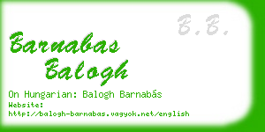 barnabas balogh business card